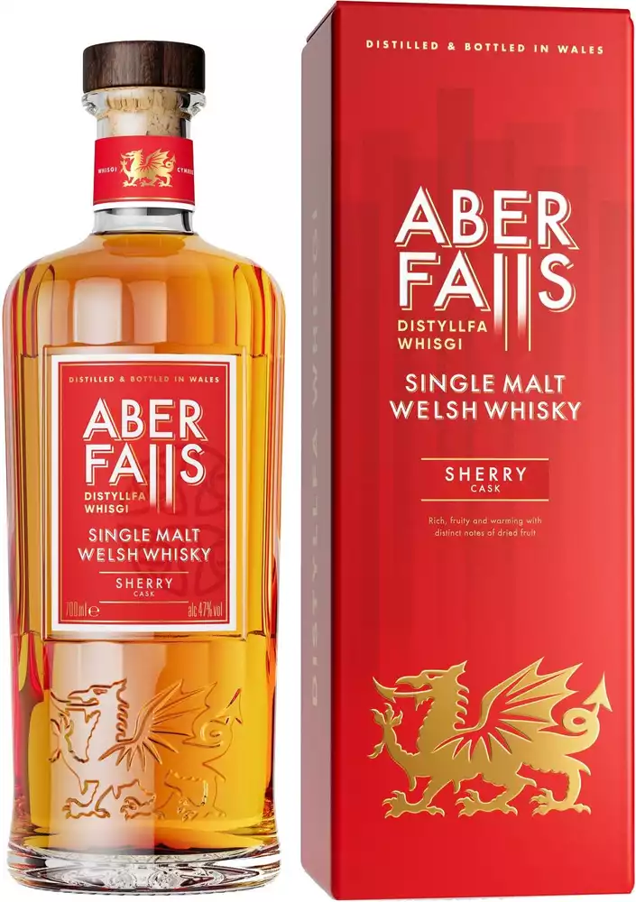 абер фоллс шаерри каск виски валийский односолодовый в п/у 0,7 л (aber falls sherry cask finish single malt welsh whisky in gift box) фото - магазин Krasnikov Wine