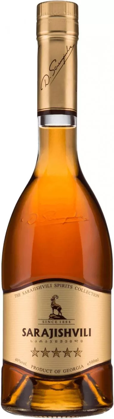 сараджишвили 5 звезд грузинский коньяк 0,5 л (sarajishvili 5 years old) фото - магазин Krasnikov Wine