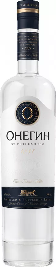 онегин водка 0,5 л (vodka onegin) фото - магазин Krasnikov Wine