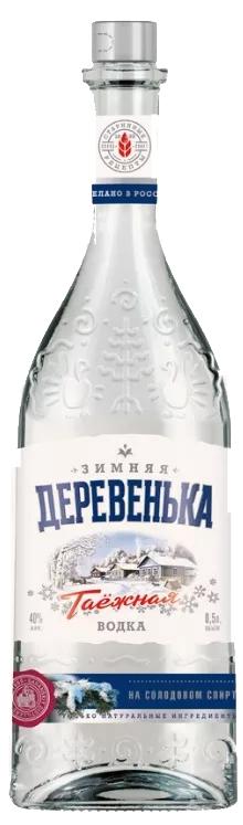 зимняя деревенька таежная водка  фото - магазин Krasnikov Wine