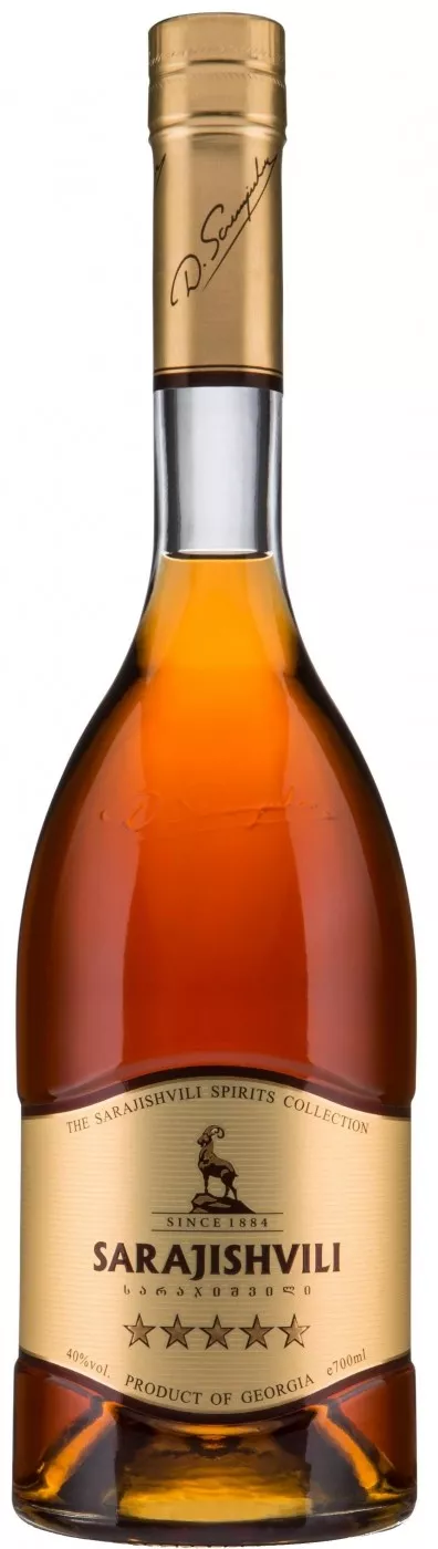 сараджишвили 5 звезд грузинский коньяк (sarajishvili 5 years old) 0,7л фото - магазин Krasnikov Wine