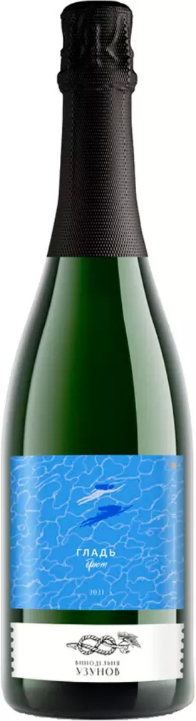 винодельня узунов гладь вино игристое брют белое  фото - магазин Krasnikov Wine