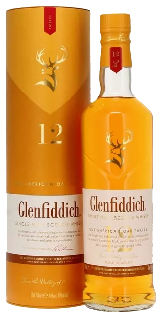 гленфиддик 12 лет американ оак виски шотландский солодовый в п/у 0,7 л (glenfiddich 12 years old american oak in tube) фото - магазин Krasnikov Wine
