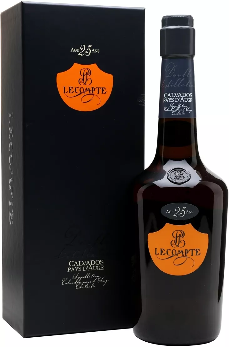 леконт пэи д'ож 25 лет кальвадос в п\у 0,7 л (lecompte pays d'auge 25 years in gift box) фото - магазин Krasnikov Wine