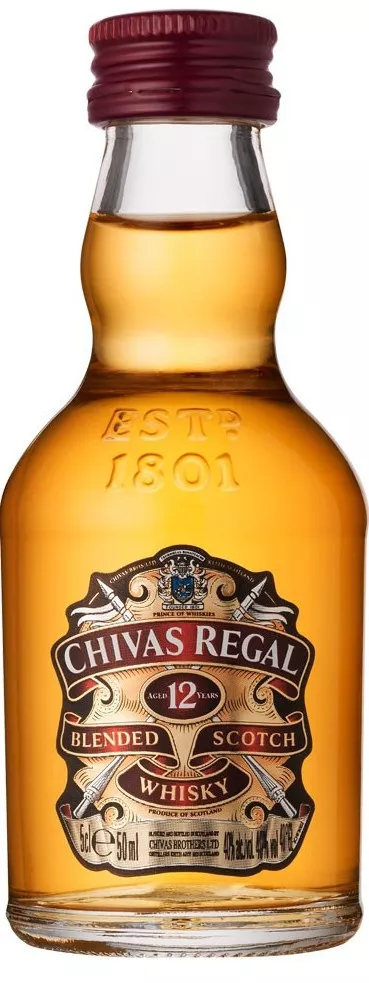 чивас ригал 12 лет виски шотландский купажированный 0,05 л (chivas regal 12 years old) фото - магазин Krasnikov Wine