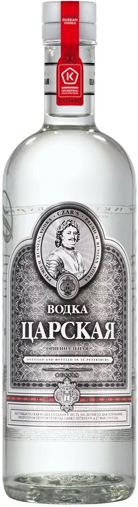 царская оригинальная водка 1 л (tsarskaja original) фото - магазин Krasnikov Wine