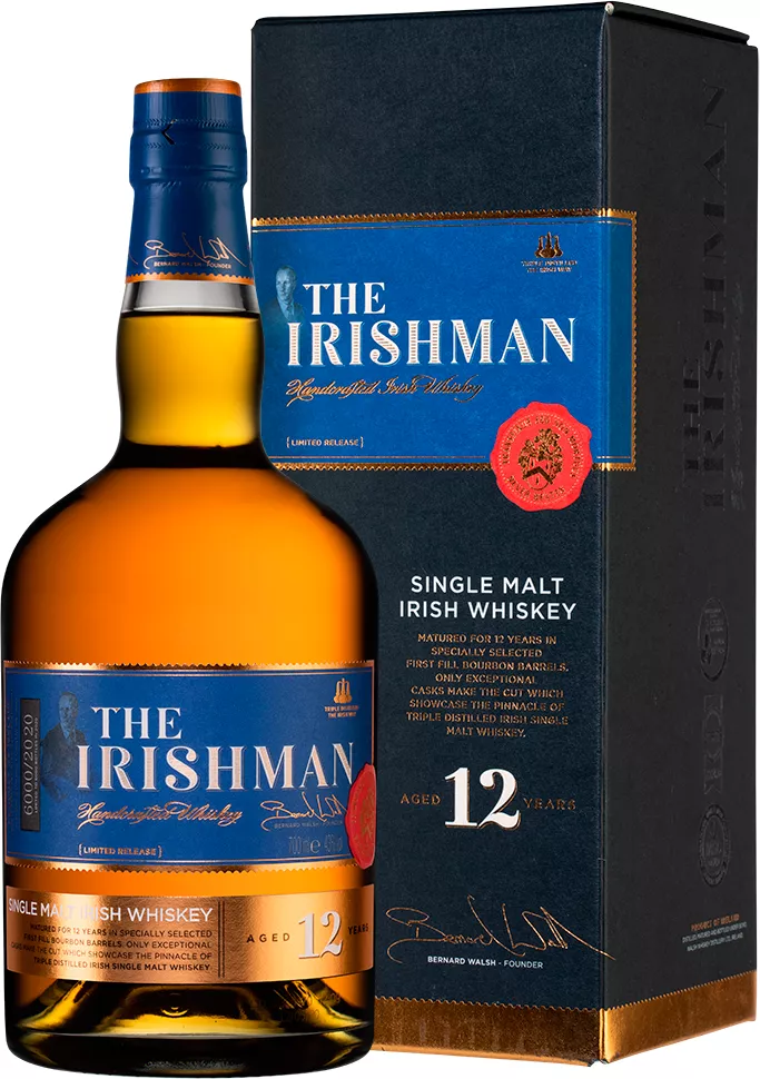 зе айришмен сингл молт эйджид 12 лет виски односолодовый в п/у (the irishman 12 years old single malt in gift box) фото - магазин Krasnikov Wine