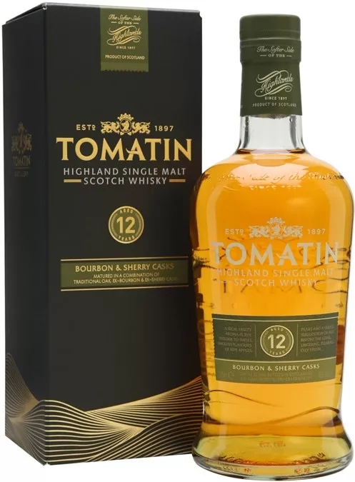 томатин 12 лет виски шотландский односолодовый в п\у (tomatin highland single malt scotch whisky 12 y.o in gift box) фото - магазин Krasnikov Wine