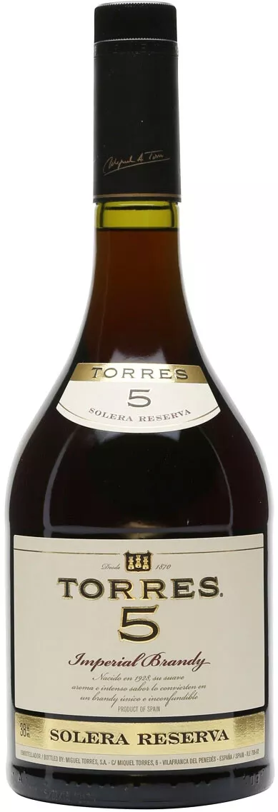 торрес 5 солера резерва бренди 0,5 л (torres 5 solera reserva) фото - магазин Krasnikov Wine