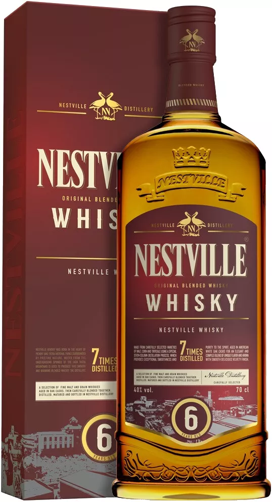 нествил 6 лет виски купажированный в п\у (nestville 6 years old gift box) фото - магазин Krasnikov Wine