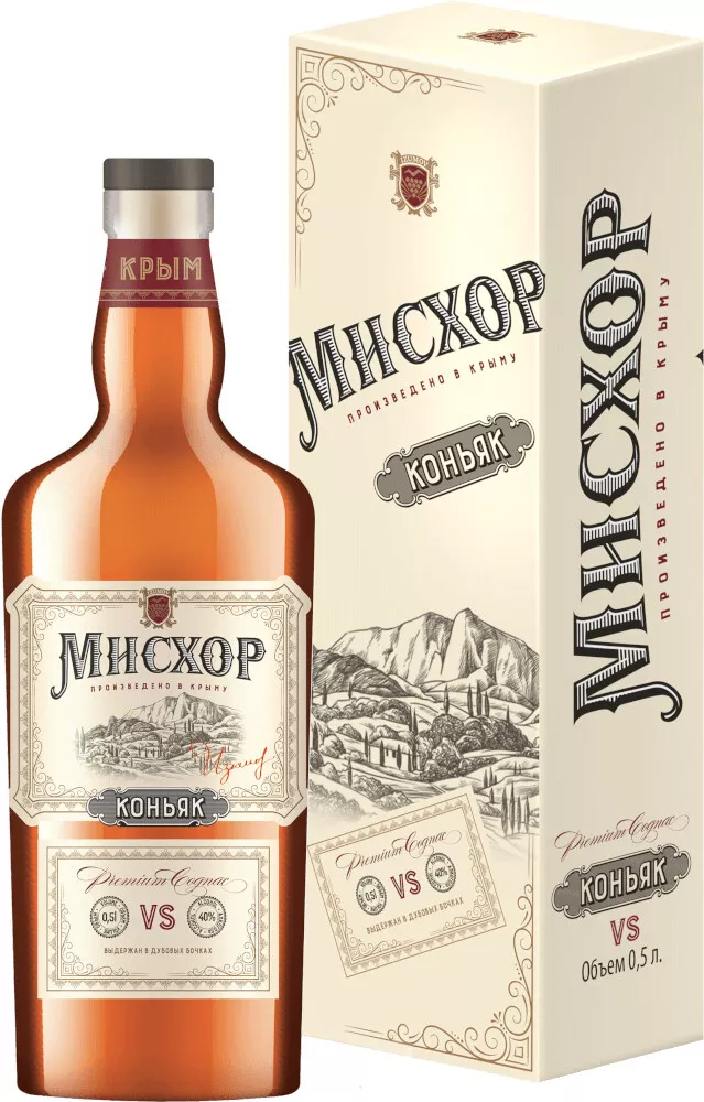 мисхор вс коньяк трехлетний 0,5 л в п/у (miskhor vs in gift box) фото - магазин Krasnikov Wine
