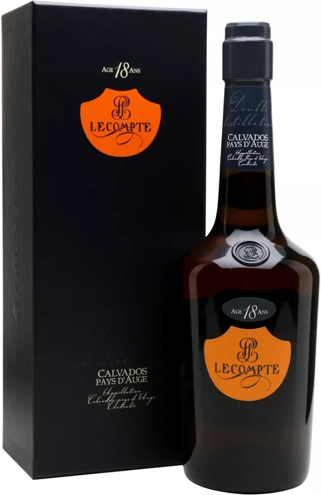леконт пэи д'ож 18 лет кальвадос в п\у 0,7 л (lecompte pays d'auge 18 years in gift box) фото - магазин Krasnikov Wine