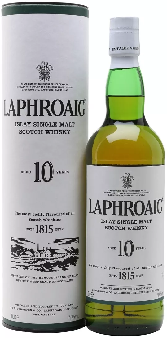 лафройг 10 лет виски в п/у 0,7 л (laphroaig single malt 10 years old in gift box) фото - магазин Krasnikov Wine