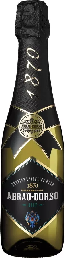 абрау-дюрсо вино игристое брют белое черная этикетка 0,2 л (abrau-durso sparkling brut) фото - магазин Krasnikov Wine