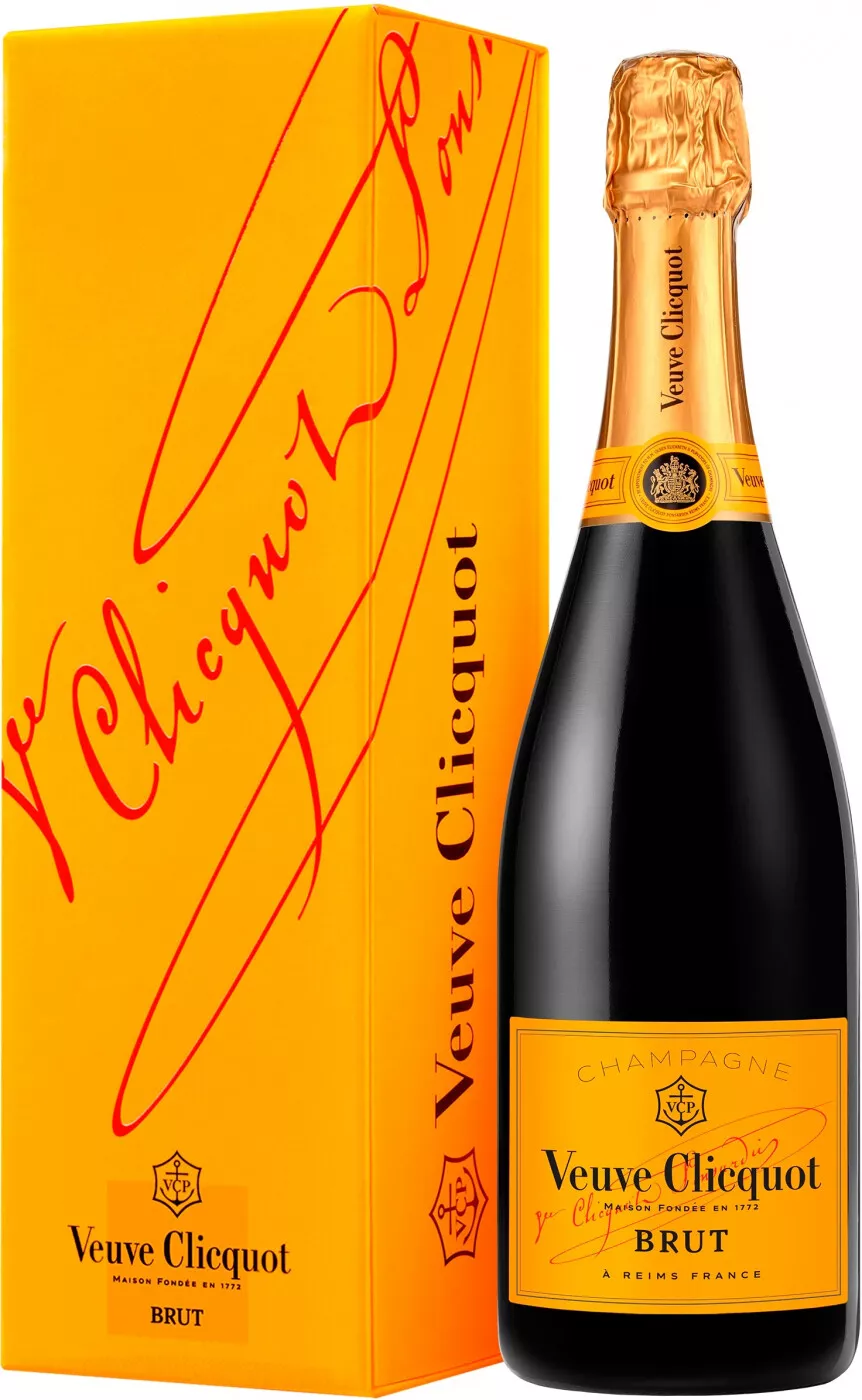 вдова клико понсардин игристое вино брют белое в п/у 0,75 л (veuve clicquot brut in gift box) фото - магазин Krasnikov Wine