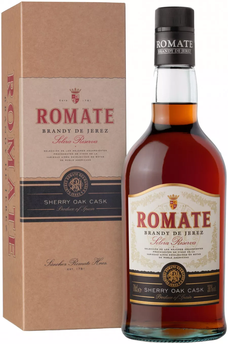 ромате бренди де херес солера резерва в п\у (romate solera reserva gift box) фото - магазин Krasnikov Wine
