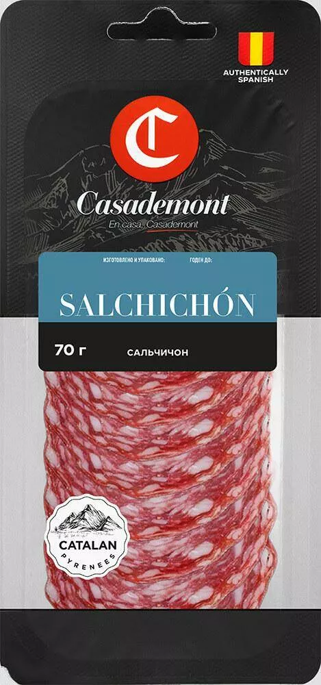 Казадемонт Сальчичон Экстра колбаса с/в 70 гр. (Casademont Salchichon Extra 70 gr.)
