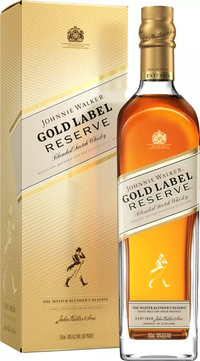 джонни уокер голд лейбл резерв в п\у (johnnie walker gold label reserve in gift box) фото - магазин Krasnikov Wine