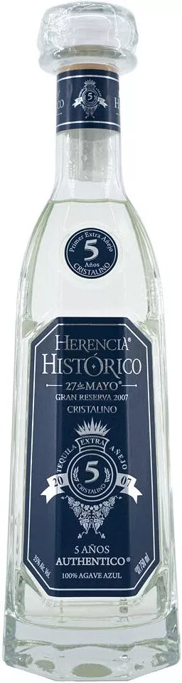 херенсия хисторико 27 мая гран резерва кристалино текила (herencia historico extra anejo cristalino) фото - магазин Krasnikov Wine