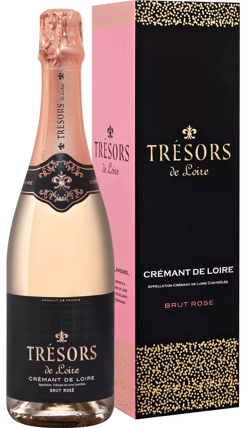 трезор де луар креман де луар вино игристое брют розовое (joseph verdier tresors de loire brut rose cremant de loire aoc) фото - магазин Krasnikov Wine