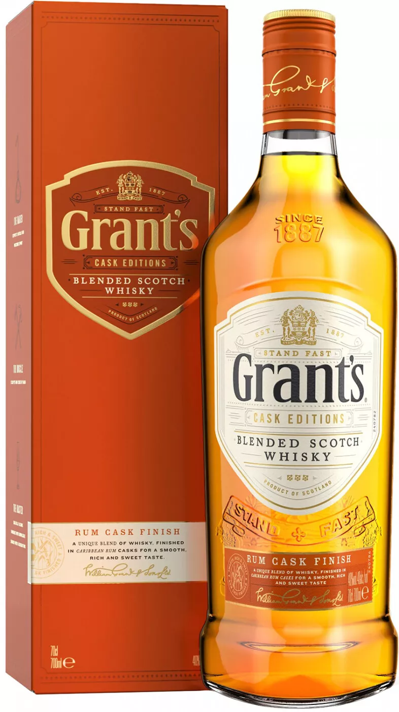 грантс ром каск финиш виски (grant's rum cask finish gift box) фото - магазин Krasnikov Wine