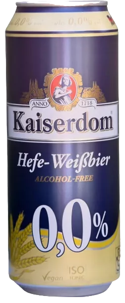 Кайзердом Хефе-Вайсбир пиво безалкогольное банка 0,5 л (Kaiserdom Hefe-Weissbier Alcohol-Free in can)