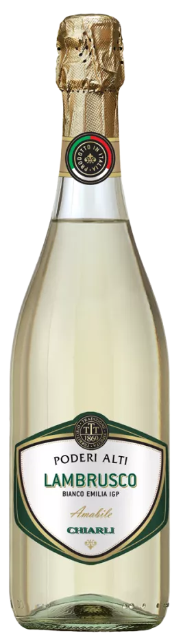 ламбруско д.эмилия подери альти вино игристое полусладкое белое (lambrusco dell'emilia bianco poderi alti chiarli) фото - магазин Krasnikov Wine