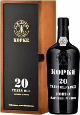 Фото Копке Порто 20-летний вино крепленое крепкое марочное (портвейн) в п\у (Kopke 20 Years Old Porto in wooden box)
