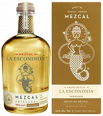 Фото Гранд Мескаль Ла Эскондида 100% Агава Репоссадо спиртной напиток в п\у (Grand Mezcal La Escondida Reposado in gift box)